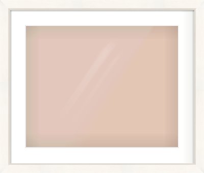 Cream Flat Frame for 20 × 16in artwork, with Smooth White Single Mount