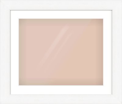 Natural Grain / White Stain Stepped Frame for 20 × 16in artwork, with Smooth White Single Mount