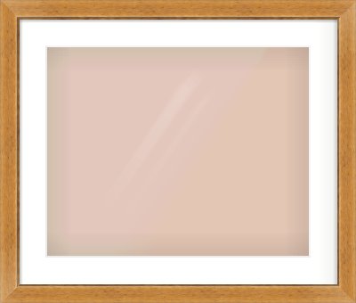 Rustic Medium Oak Reverse Frame for 20 × 16in artwork, with Smooth White Single Mount