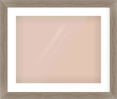 Grey Wood Flat Frame for 20 × 16in artwork, with Smooth White Single Mount