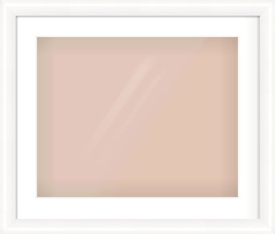 Gloss White Cushion Frame for 20 × 16in artwork, with Smooth White Single Mount