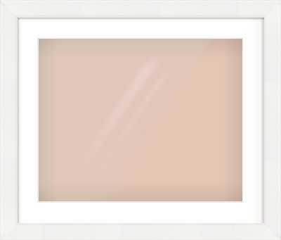 White Beveled Frame for 20 × 16in artwork, with Smooth White Single Mount