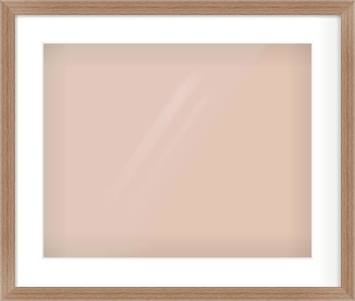 Walnut Flat Frame for 20 × 16in artwork, with Smooth White Single Mount