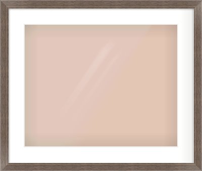 Dark Walnut Flat Frame for 20 × 16in artwork, with Smooth White Single Mount