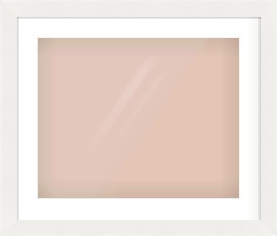 White Flat Frame for 20 × 16in artwork, with Smooth White Single Mount