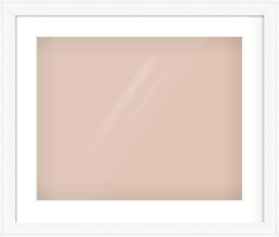 White Scoop Frame for 20 × 16in artwork, with Smooth White Single Mount