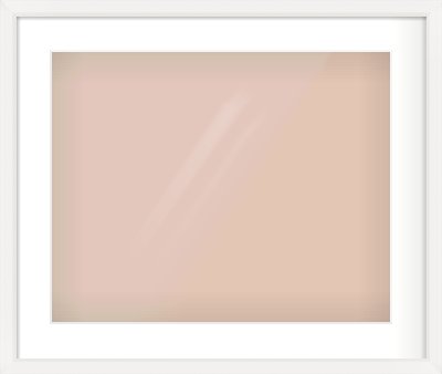 White Beveled Frame for 20 × 16in artwork, with Smooth White Single Mount
