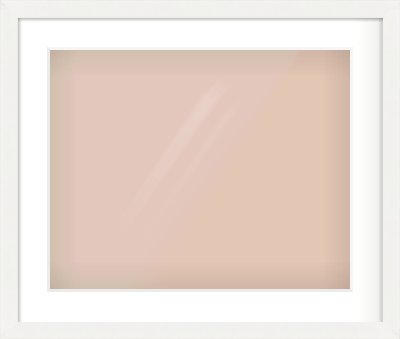 White Flat Frame for 20 × 16in artwork, with Smooth White Single Mount