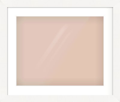White Flat Frame for 20 × 16in artwork, with Smooth White Single Mount