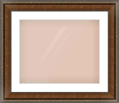 Walnut / Pewter Spoon Frame for 20 × 16in artwork, with Smooth White Single Mount