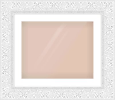 White Scoop Frame for 20 × 16in artwork, with Smooth White Single Mount
