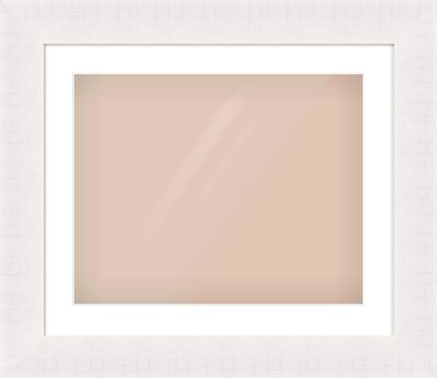 Rough Cut Effect Flat Frame for 20 × 16in artwork, with Smooth White Single Mount