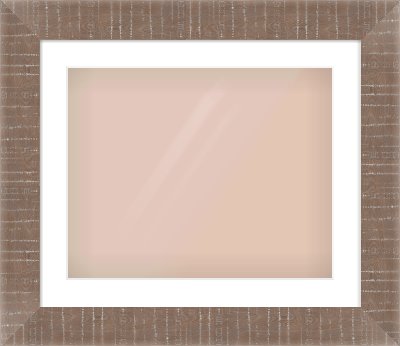Rough Cut Effect Flat Frame for 20 × 16in artwork, with Smooth White Single Mount