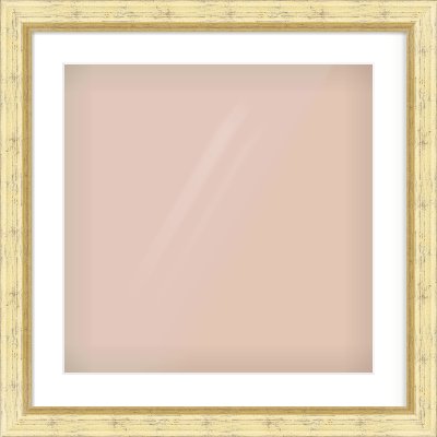 Gold Reverse Frame for 20 × 20in artwork, with Smooth White Single Mount