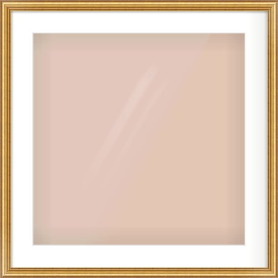 Gold Dome Frame for 20 × 20in artwork, with Smooth White Single Mount