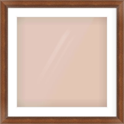 Brown Flat Frame for 20 × 20in artwork, with Smooth White Single Mount