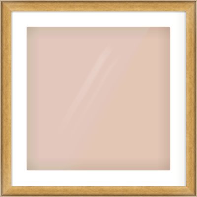 Gold Scoop Frame for 20 × 20in artwork, with Smooth White Single Mount