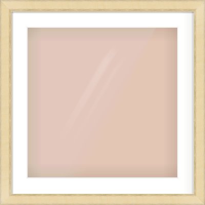 Gold Flat Frame for 20 × 20in artwork, with Smooth White Single Mount