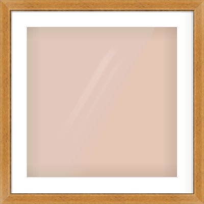 Rustic Medium Oak Reverse Frame for 20 × 20in artwork, with Smooth White Single Mount