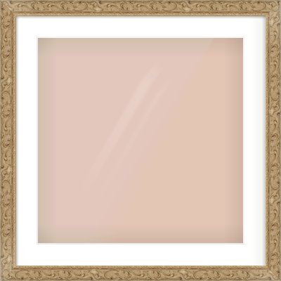 Light Brown Decorative Frame for 20 × 20in artwork, with Smooth White Single Mount