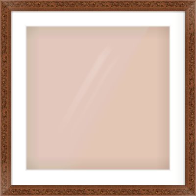 Maroon Decorative Frame for 20 × 20in artwork, with Smooth White Single Mount