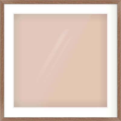 Walnut Flat Frame for 20 × 20in artwork, with Smooth White Single Mount