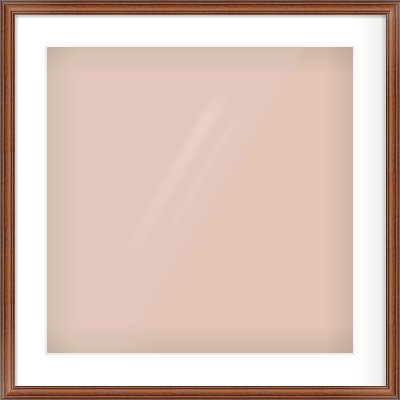 Brown Cushion Frame for 20 × 20in artwork, with Smooth White Single Mount