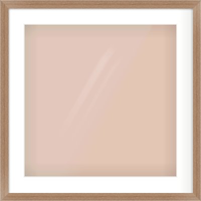 Walnut Flat Frame for 20 × 20in artwork, with Smooth White Single Mount