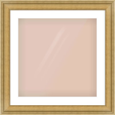 Gold Scoop Frame for 20 × 20in artwork, with Smooth White Single Mount