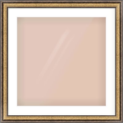 Gold Spoon Frame for 20 × 20in artwork, with Smooth White Single Mount