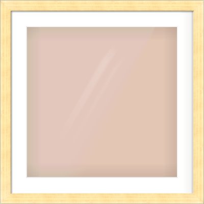 Gold Face, Black Sides Flat Frame for 20 × 20in artwork, with Smooth White Single Mount