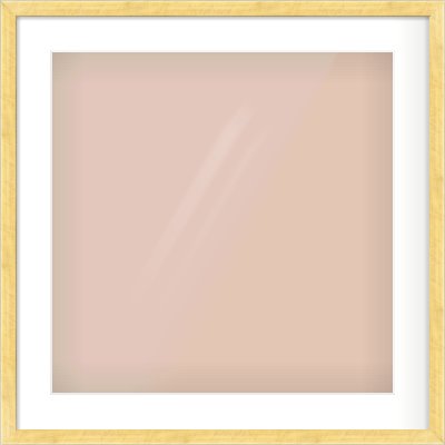 Brushed Gold with Black Sides Flat Frame for 20 × 20in artwork, with Smooth White Single Mount