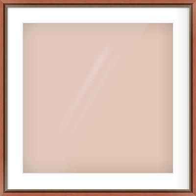 Brown Spoon Frame for 20 × 20in artwork, with Smooth White Single Mount