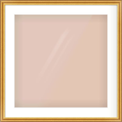 Gold Reverse Frame for 20 × 20in artwork, with Smooth White Single Mount