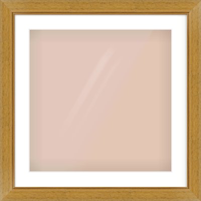 Gold Flat Frame for 20 × 20in artwork, with Smooth White Single Mount