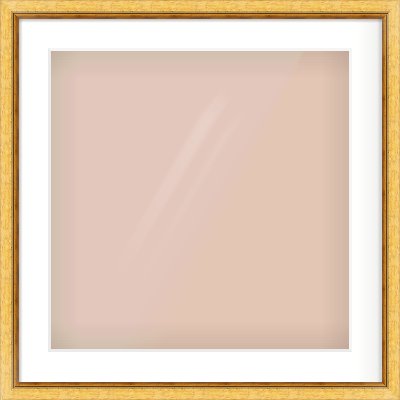 Gold Leaf Flat Frame for 20 × 20in artwork, with Smooth White Single Mount