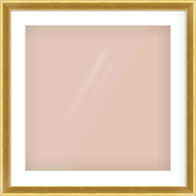 Gold Cushion Frame for 20 × 20in artwork, with Smooth White Single Mount