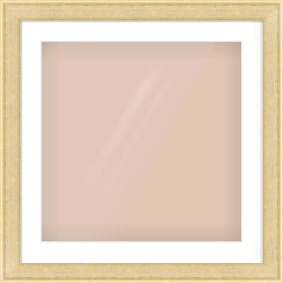 Gold Flat Frame for 20 × 20in artwork, with Smooth White Single Mount