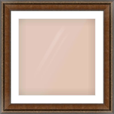 Walnut / Pewter Spoon Frame for 20 × 20in artwork, with Smooth White Single Mount