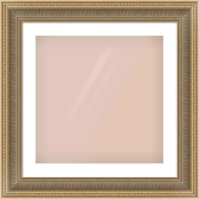 Gold Spoon Frame for 20 × 20in artwork, with Smooth White Single Mount