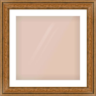 Gold Scoop Frame for 20 × 20in artwork, with Smooth White Single Mount