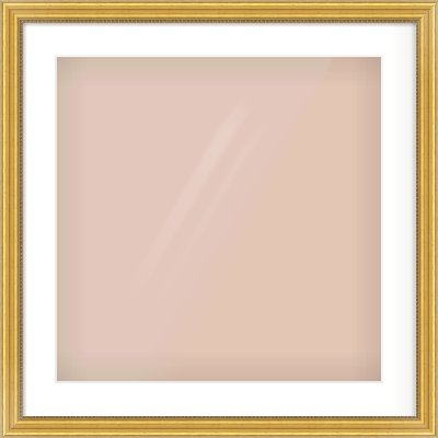Gold Spoon Frame for 20 × 20in artwork, with Smooth White Single Mount