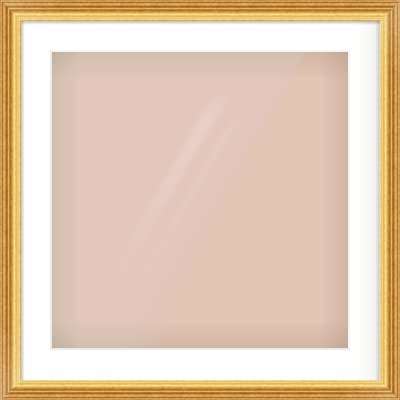 Gold Reverse Frame for 20 × 20in artwork, with Smooth White Single Mount