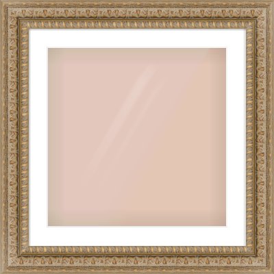 Gold Reverse Frame for 20 × 20in artwork, with Smooth White Single Mount