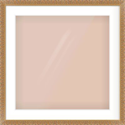 Gold Scoop Frame for 20 × 20in artwork, with Smooth White Single Mount