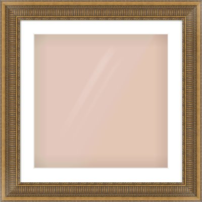 Gold Scoop Frame for 20 × 20in artwork, with Smooth White Single Mount