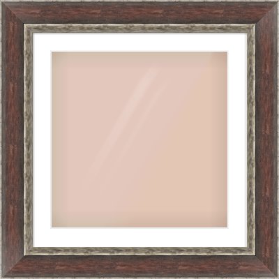 Brown Reverse Frame for 20 × 20in artwork, with Smooth White Single Mount