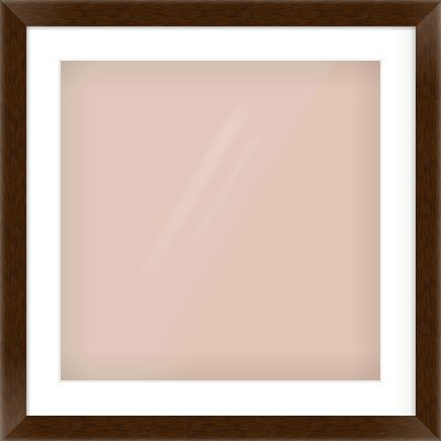 Wenge Flat Frame for 20 × 20in artwork, with Smooth White Single Mount
