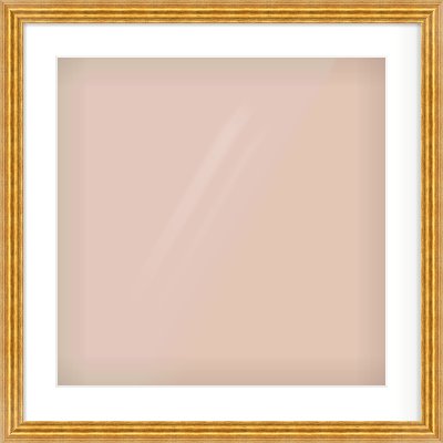 Gold Reverse Frame for 20 × 20in artwork, with Smooth White Single Mount