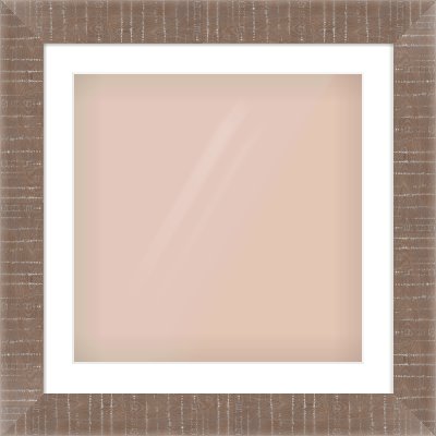 Rough Cut Effect Flat Frame for 20 × 20in artwork, with Smooth White Single Mount